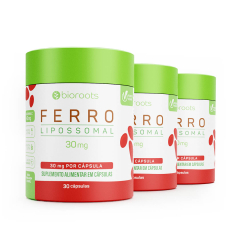 Kit 3 Ferros 30mg com 30 cápsulas - Bioroots