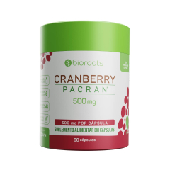 Cranberry Pacran 500mg com 60 Cápsulas - Bioroots