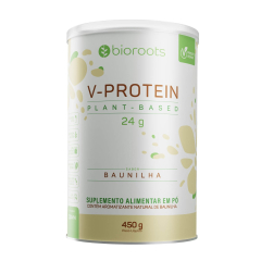 Proteína V-protein Plant Based  baunilha 450g  - Bioroots
