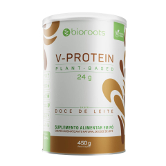 Proteína V-protein Plant Based  Doce de Leite 450g Bioroots