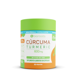 Cúrcuma Turmeric 600mg com 30 Cápsulas - Bioroots