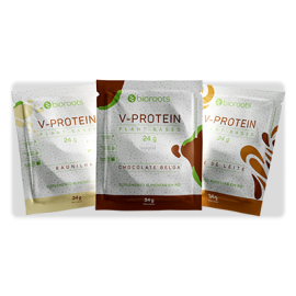 Kit 3 Proteínas Monodose V-protein Plant Based Bioroots