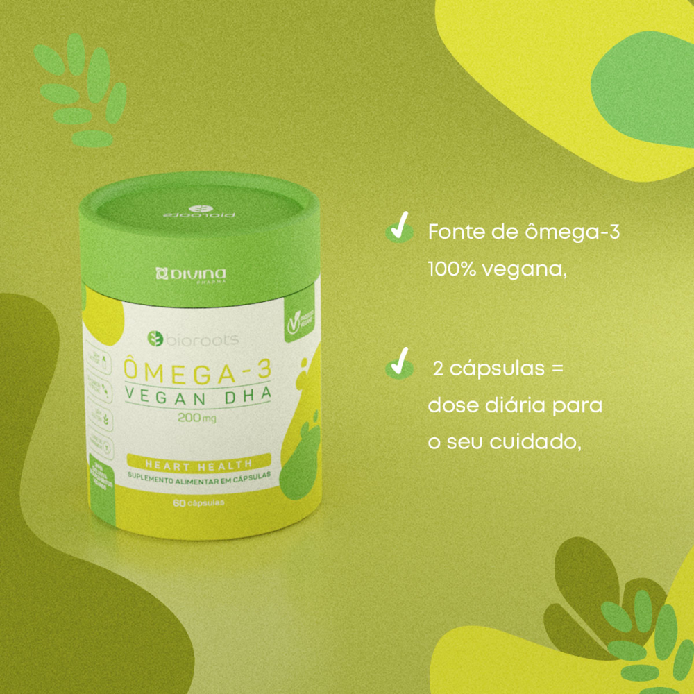 Ômega 3 vegano 200mg Bioroots