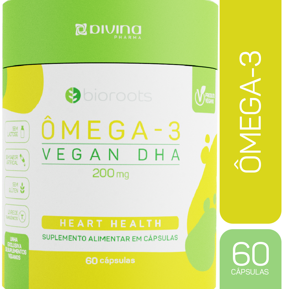 Ômega 3 vegano 200mg Bioroots