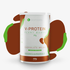 Proteína V-protein Plant Based Chocolate Belga 450g Bioroots
