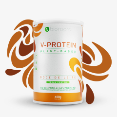 Proteína V-protein Plant Based  Doce de Leite 450g Bioroots