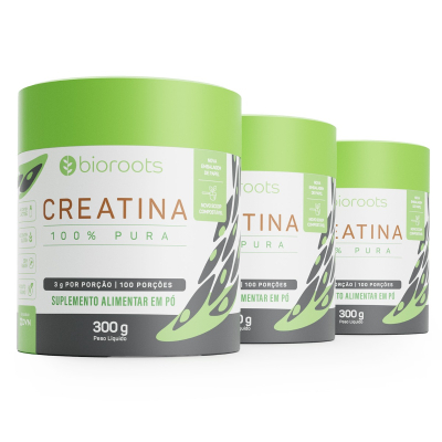 Kit 3 Creatinas 100% Pure 300g - Bioroots
