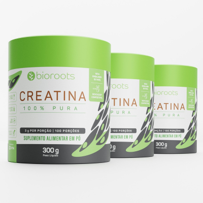 Kit 3 Creatinas 100% Pure 300g - Bioroots