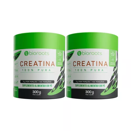 Kit 2x Creatina 100% Pura 300g - Bioroots